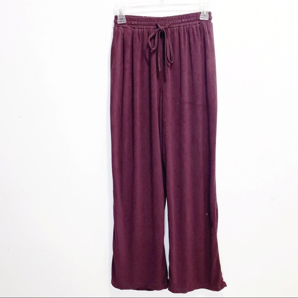 POL Wide Leg Faux Suede Pants Size Small